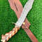 Custom Handmade Damascus Steel Hunting Bowie knife, Battle Ready Gift for Him 2.jpg