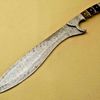 Custom Handmade Damascus Steel COLUMBIA Fixed Blade Bowie Knife Camping Hunting 2.jpg