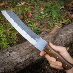 Primitive Camper Parang Knife Hand Forged Full Tang Carbon Steel Collectible Outdoor Camping Machete Knife