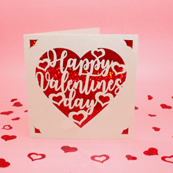 Valentines day card svg | Happy valentines day svg | Cricut card template | Svg files for cricut