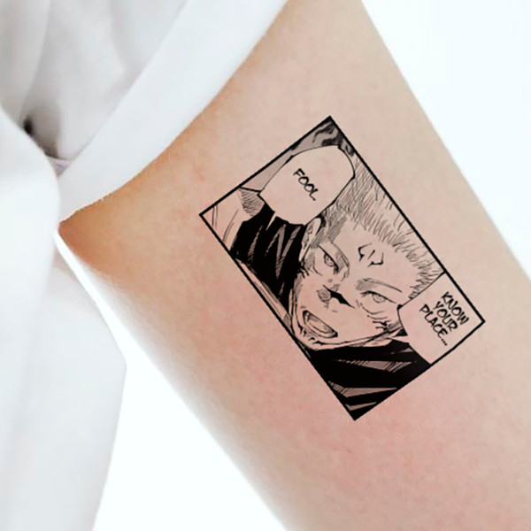 Jujutsu Kaisen SET fake tattoo Anime manga merch Temporary sticker tats Japan kawaii gift Otaku weeb Cosplay design art 2