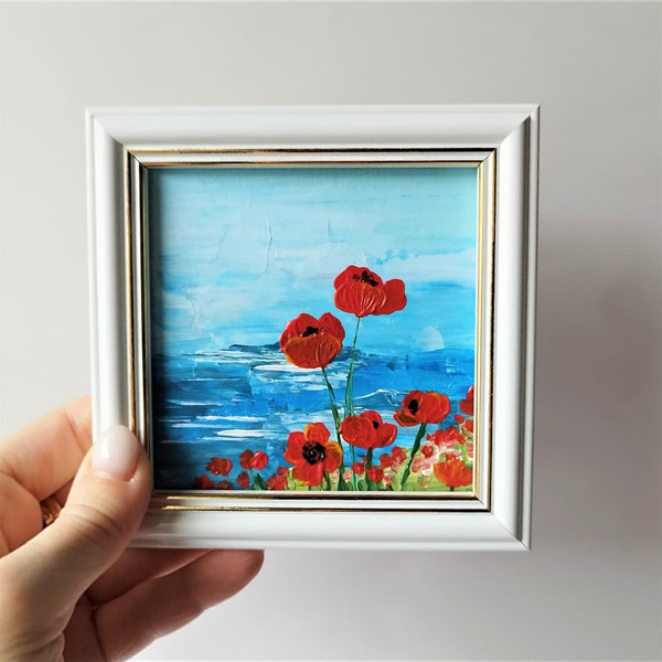 Poppies-acrylic-painting-small-wall-decor-framed-art.jpg