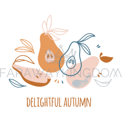 delightful pear sweet fruit hand drawn vector illustration