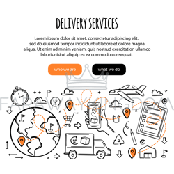 delivery services of goods by different modes of transport