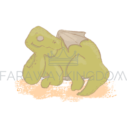 dino sleep prehistoric cartoon beast hand drawn illustration