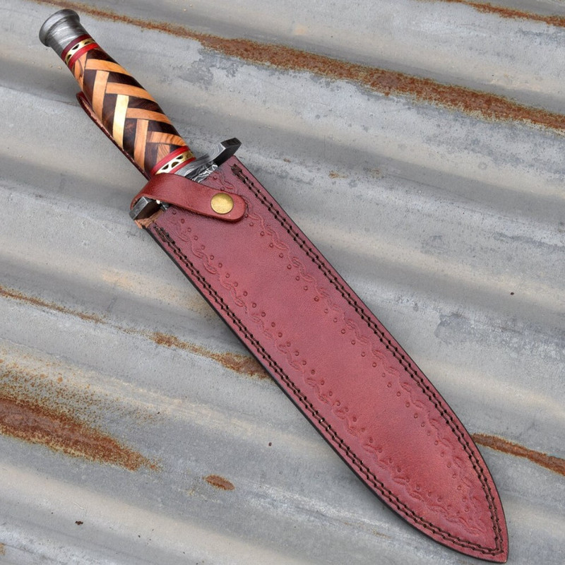 Basket Weaver Damascus Steel Dagger for sale.jpg