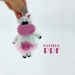 Strawberry cow Pattern, Baby Cow Crochet