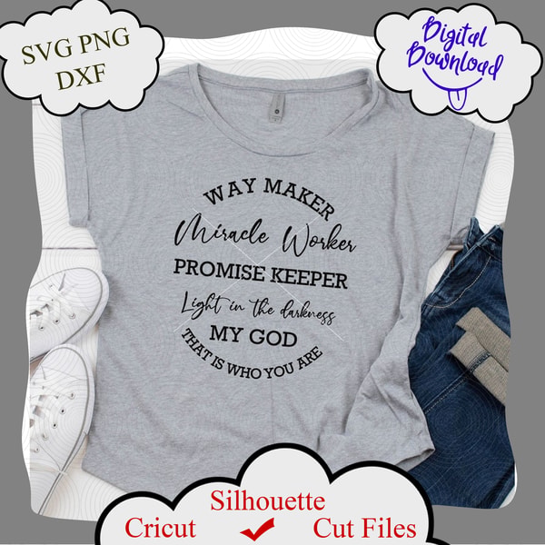 Waymaker SVG, Miracle Worker SVG, Downloadable, Vinyl cut, S - Inspire ...