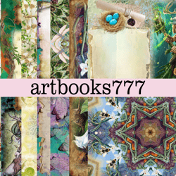 druid diary-1, green witch, scrapbooking, ephemera, junk journal, digital paper