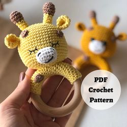 Adorable Giraffe Rattle Amigurumi Pattern - PDF