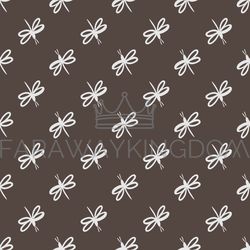 dragonfly print hand drawn seamless pattern illustration