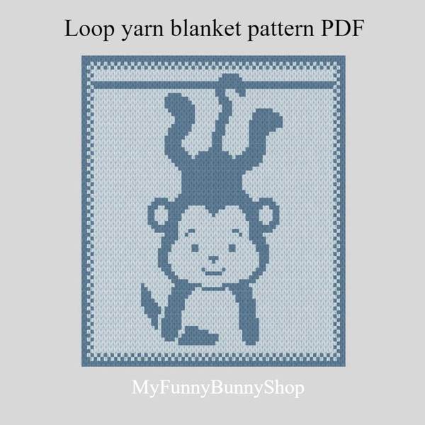 loop-yarn-finger-knitted-monkey-with-banana-blanket