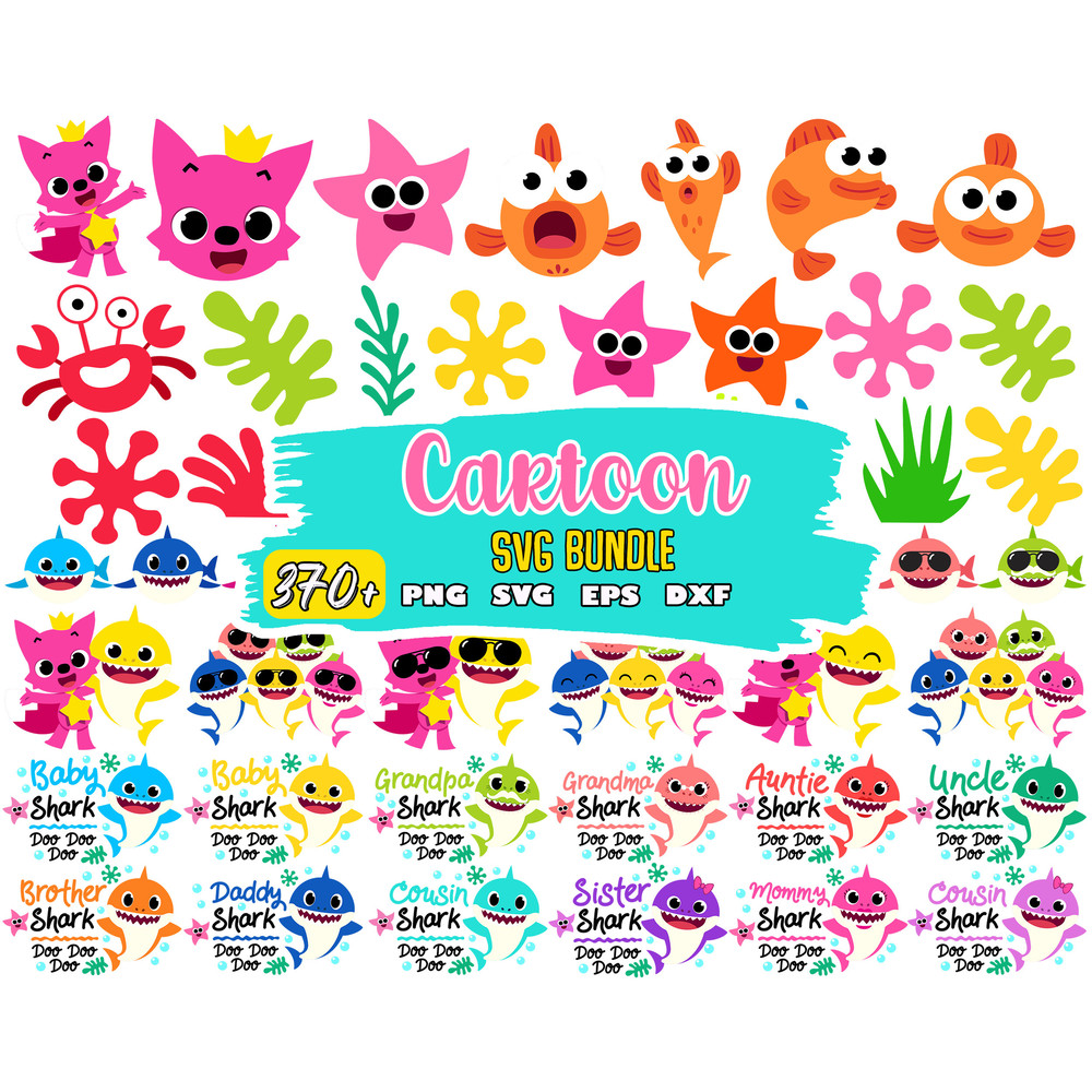 Baby Shark SVG Bundle, Baby Shark Birthday, Baby Shark, Baby Shark Svg, Baby Shark Font.jpg
