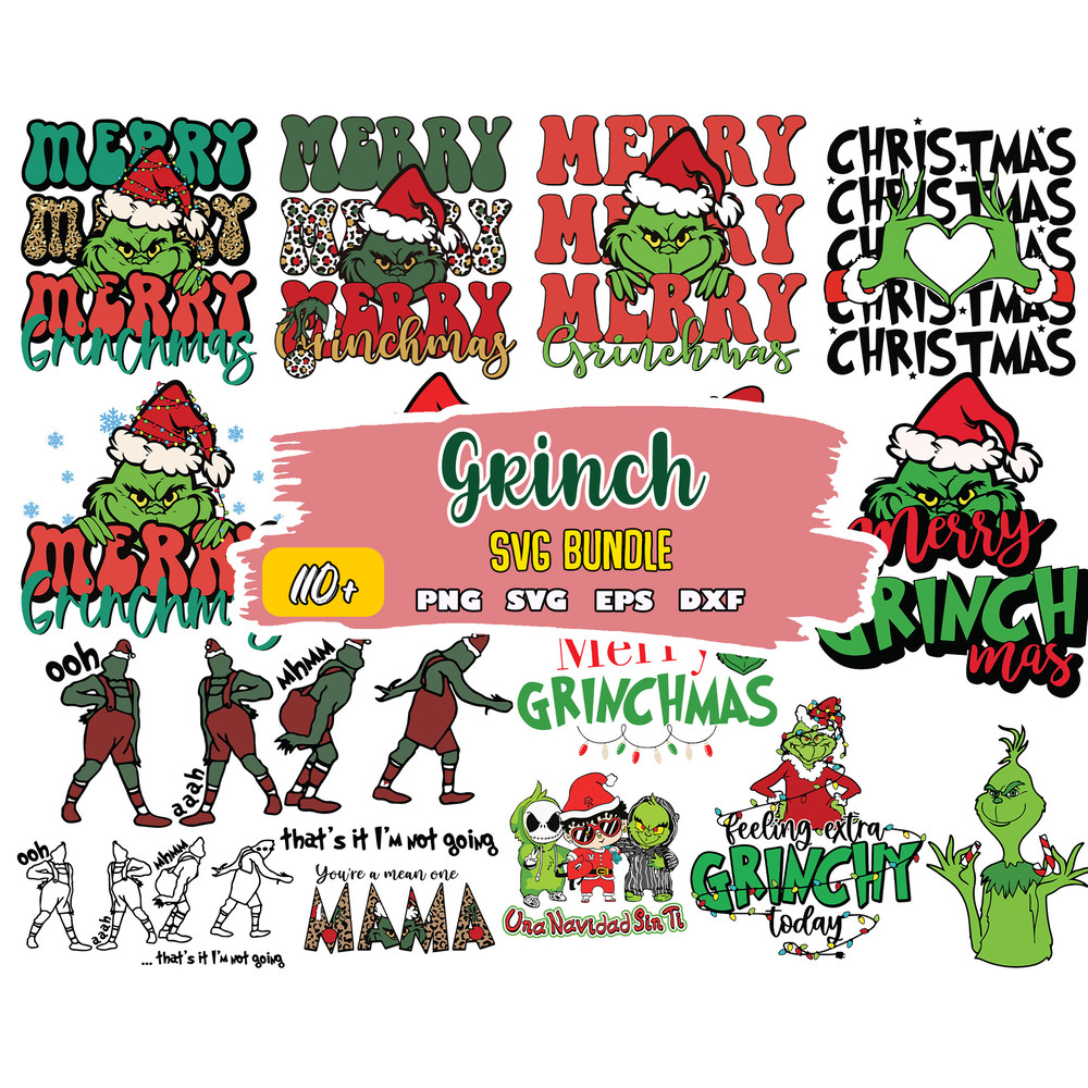 Christmas The Grinch SVG Bundle for Cutting Machines, Grinch Face Svg, christmas svg.jpg