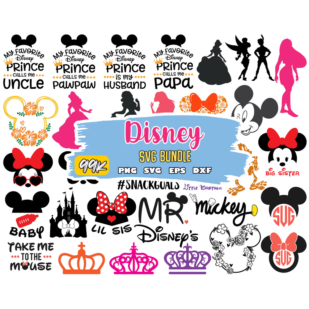Disney Bundle svg, Fun Disney bundle, Disney svg bundle, Big bundle SVG and for cricut files, Clipart Svg.jpg