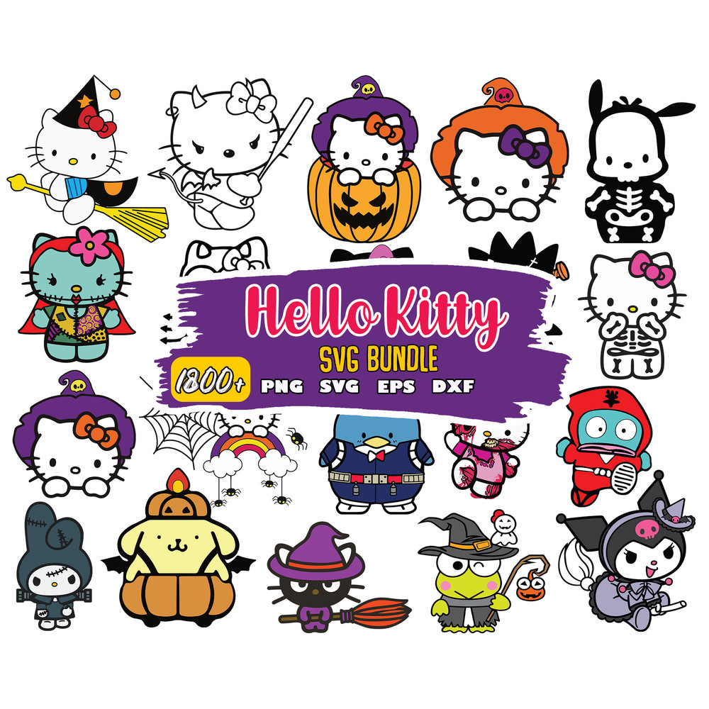 Hello kitty svg, Kawaii Kitty Svg, Kawaii Kitty Svg Bundle, Cute Cat Svg, Kawaii Kitty Svg, Png Cut File.jpg