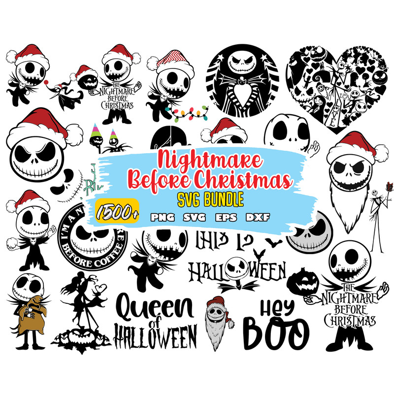 Jack and Sally svg, Nightmare Before Christmas svg, Mega Jack Skellington svg, Nightmare Christmas.jpg