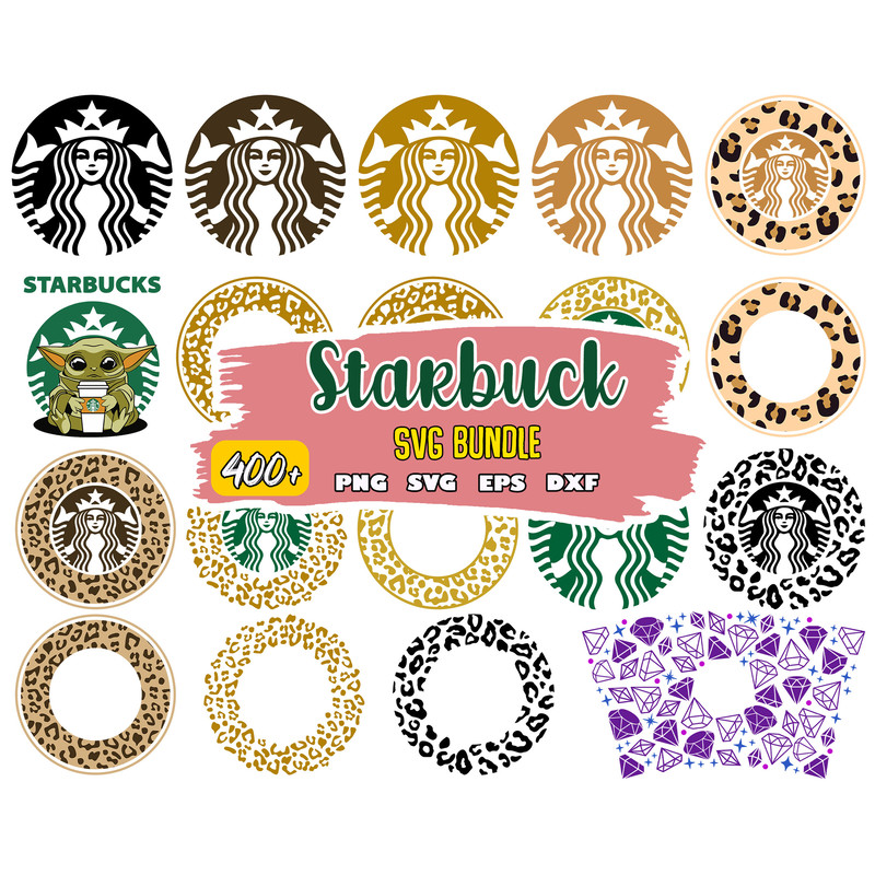 Starbucks svg, Starbucks bundle svg, Starbucks cup wrap bunlde svg, Starbucks logo svg, Instant Download.jpg