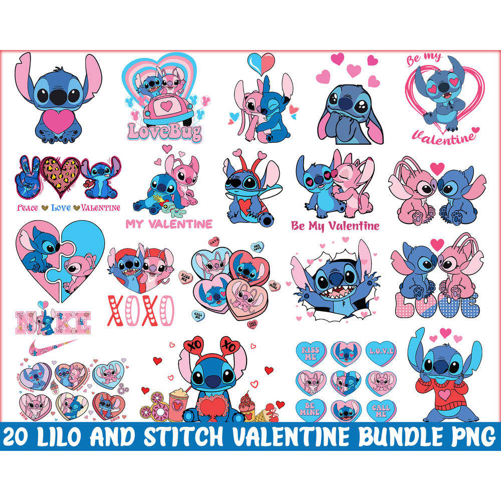 Stitch Valentines Day bundle, Valentines Stitch, Valentines svg png eps dxf Designs.jpg