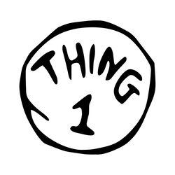 thing 1 dr seuss svg, dr seuss clipart, dr seuss birthday, dr seuss cat svg digital download