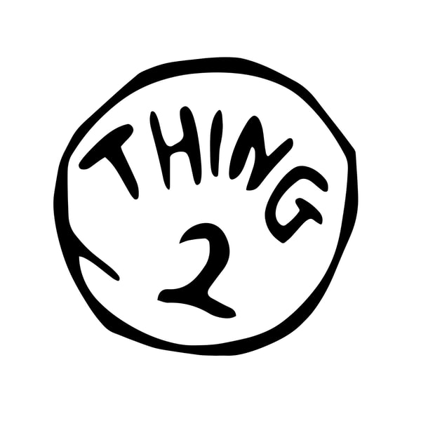 Thing 2 Dr Seuss Svg, Dr Seuss Clipart, Dr Seuss Birthday, D Inspire