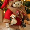 2 Handmade Artist-Collectible Teddy Bear-OOAK-Vintage-Victorian Style-Stuffed-Antique-bears animal-toys bear-plushinnes toy-decor baby-shower toys.jpg