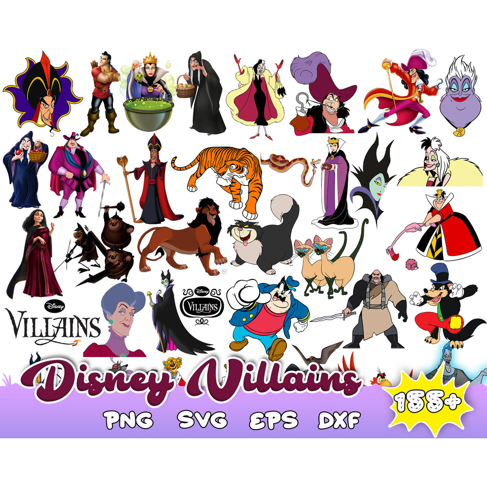 Villains Bundle SVG, Wicked svg Villains svg, Villains cut file, File Silhouette, Clipart, Cricut, The Villains Bundle SVG, Bad Witches SVG.jpg