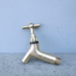 Old brass water tap vintage 1950s - antique Soviet faucet plumbing