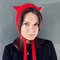 knitted wool kitty bonnet hat with ears devil hat red3.jpg