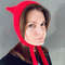 knitted wool kitty bonnet hat with ears devil hat red5.jpg