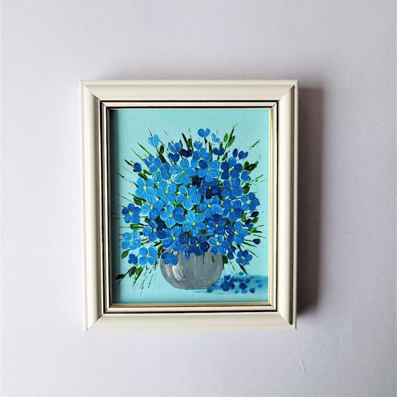 Forget-me-nots-flower-painting-acrylic-impasto-art-small-wall-decor.jpg