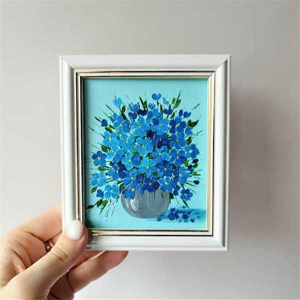 Small-wall-art-decor-bouquet-art-blue-flower-painting-acrylic.jpg