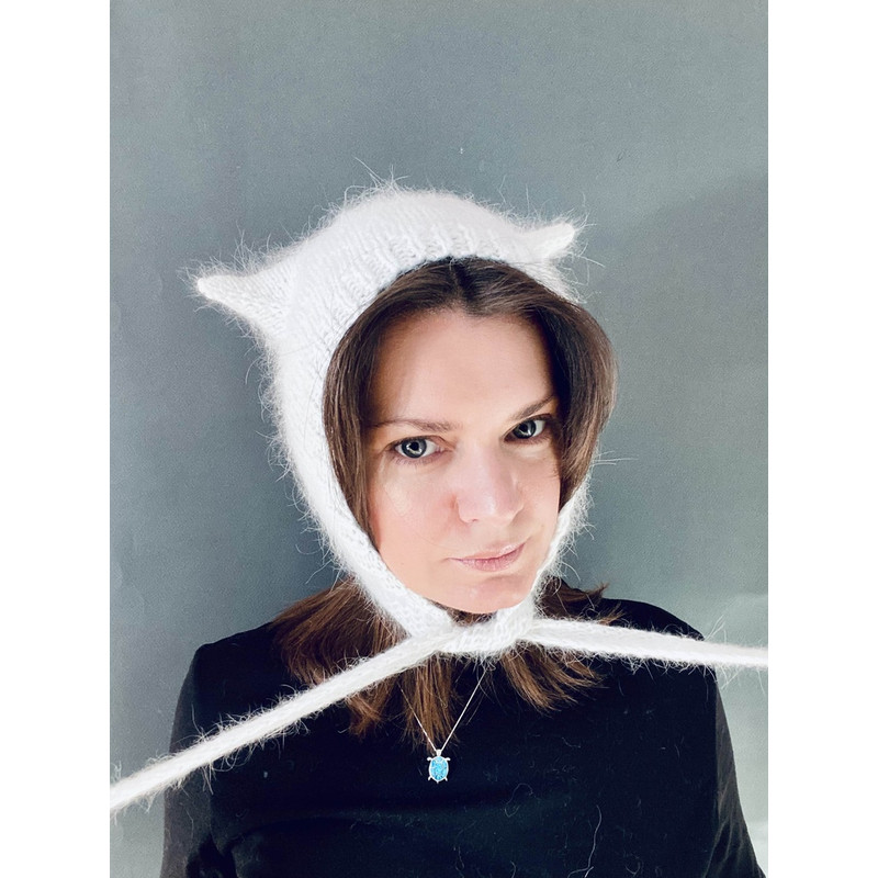 knitted wool kitty bonnet hat with ears devil hat44.jpg