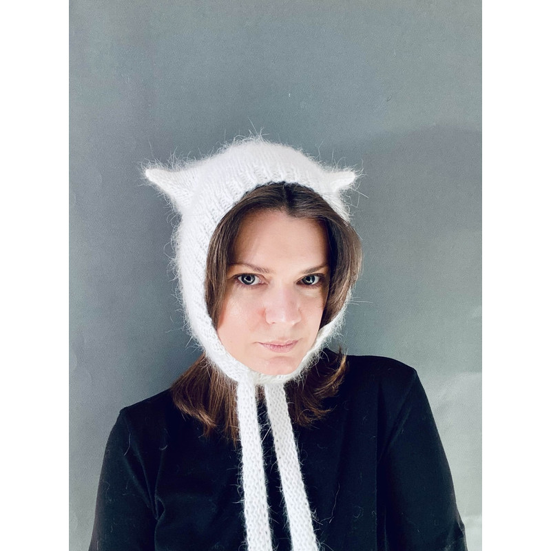 knitted wool kitty bonnet hat with ears devil hat22.jpg