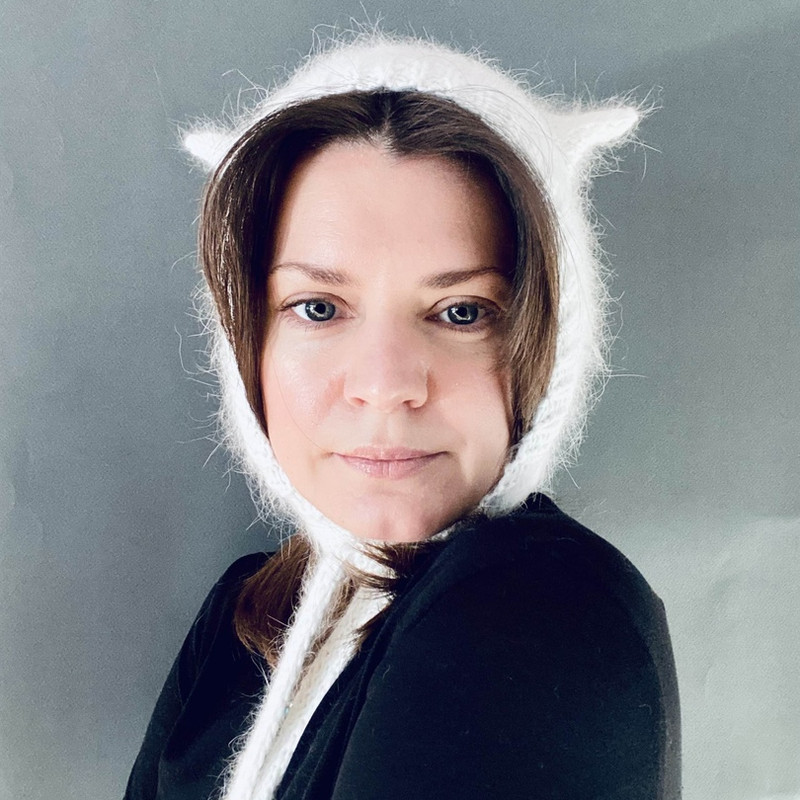 knitted wool kitty bonnet hat with ears devil hat11.jpg