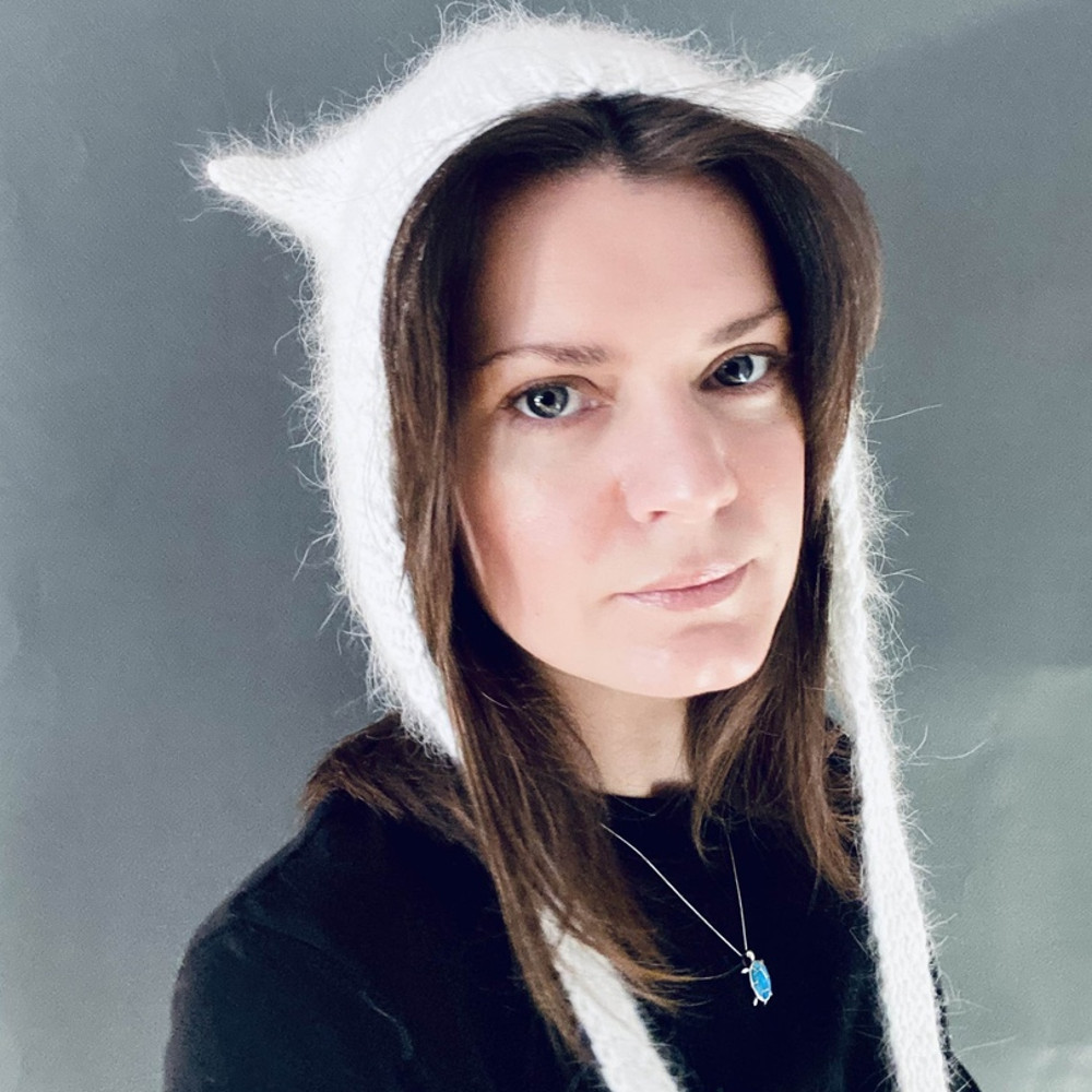 knitted wool kitty bonnet hat with ears devil hat88.jpg