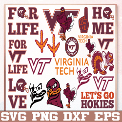 Bundle 18 Files Virginia Tech Hokies Football Team svg,Virginia Tech Hokies Svg, N C A A Teams svg, N C A A Svg, Png