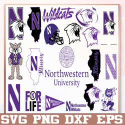 Bundle 20 Files Northwestern Wildcats Football Team svg, Northwestern Wildcats svg, N C A A Teams svg, N C A A Svg, Png