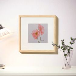 original watercolor botanical painting peonies, on paper