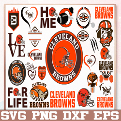 Bundle 27 Files Cleveland Browns Football team Svg, Cleveland Browns Svg, NFL Teams svg, NFL Svg, Png, Dxf, Eps
