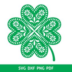 Mandala Clover SVG, St Patricks Day, Shamrock cut files