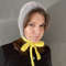 mink angora wool knitted bonnet hat with yellow stripes5.jpg