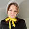 mink angora wool knitted bonnet hat with yellow stripes2.jpg