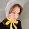 mink angora wool knitted bonnet hat with yellow stripes.jpg