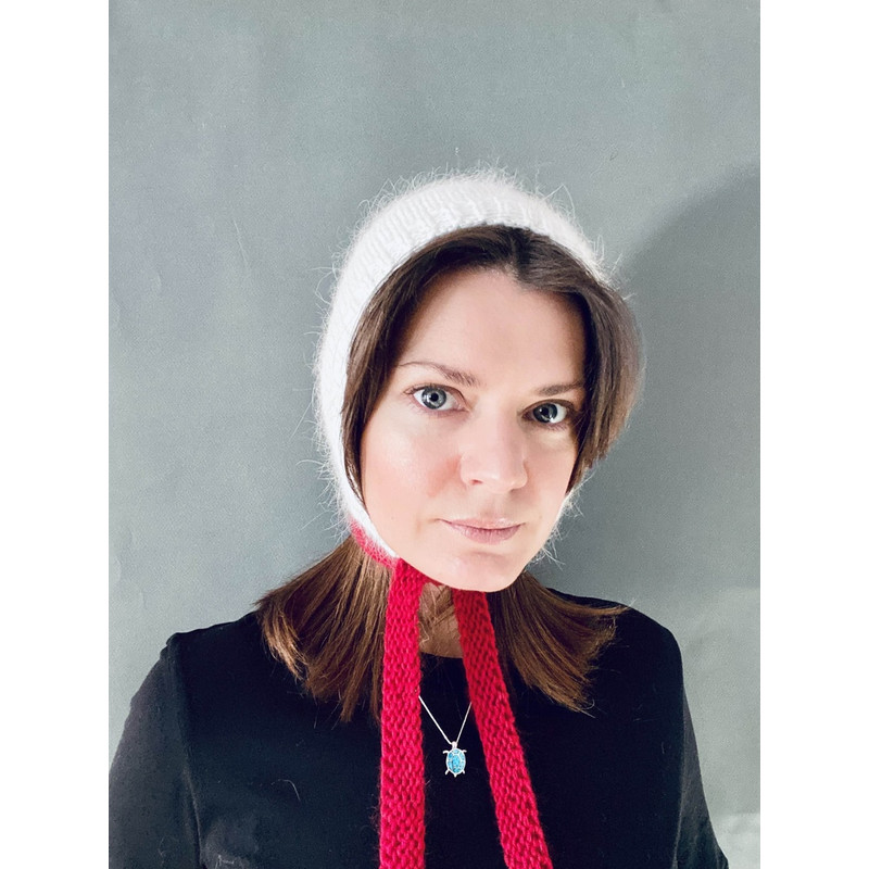 mink angora wool knitted bonnet hat with long stripes13.jpg