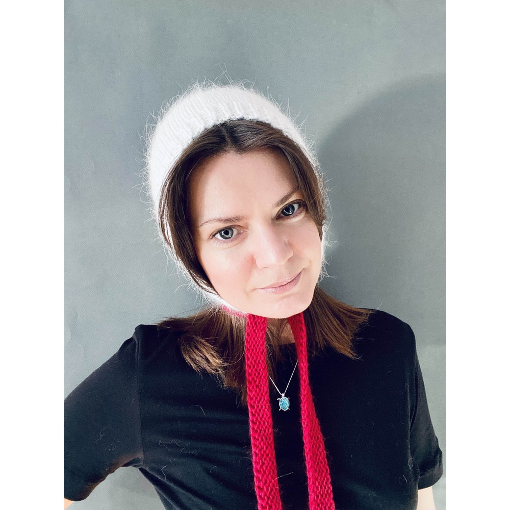 mink angora wool knitted bonnet hat with long stripes19.jpg