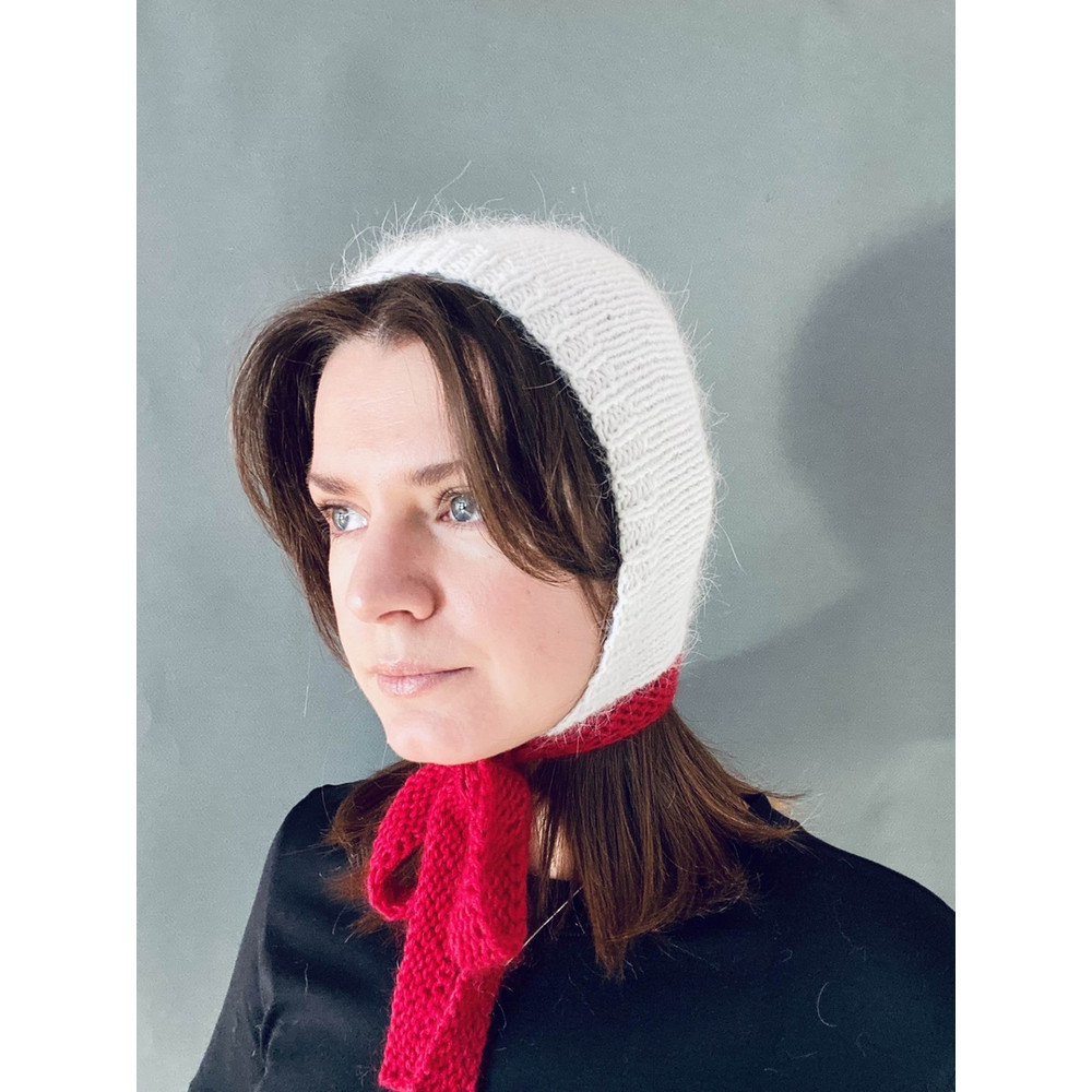 mink angora wool knitted bonnet hat with long stripes11.jpg