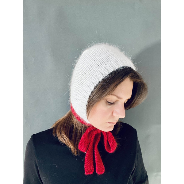 mink angora wool knitted bonnet hat with long stripes88.jpg