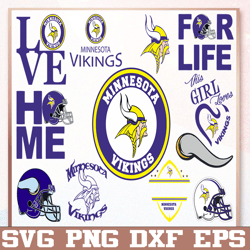 Bundle 12 Files Minnesota Vikings Football team Svg, Minnesota Vikings Svg, NFL Teams svg, NFL Svg, Png, Dxf, Eps