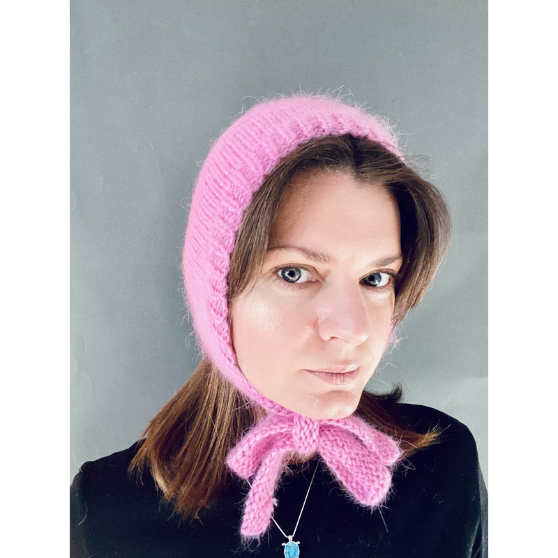 mink angora wool knitted bonnet hat3.jpg